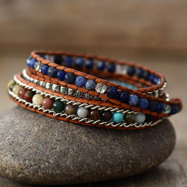 Jasper Vibrational Joy 5 Wrap Bracelet