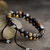 Steampunk Jasper Friendship Stability Bracelet