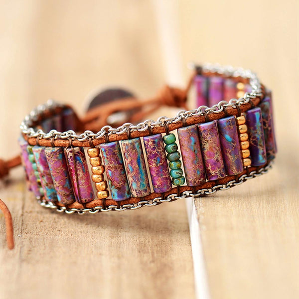 Multicolor Jasper Energy Wrap Bracelets