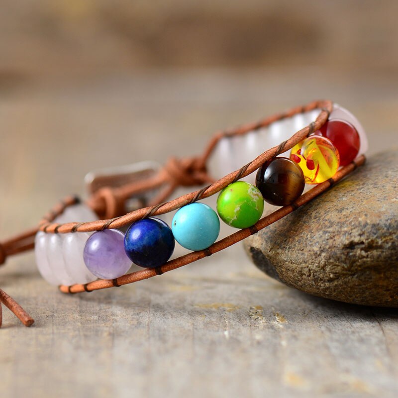 7 Chakra + Rose Quartz  Shakti Friendship Bracelet