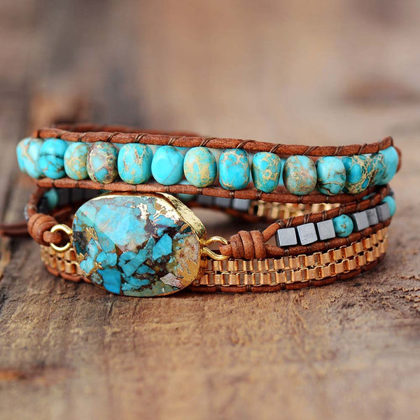 Transformational Jasper 3 Wrap Bracelet