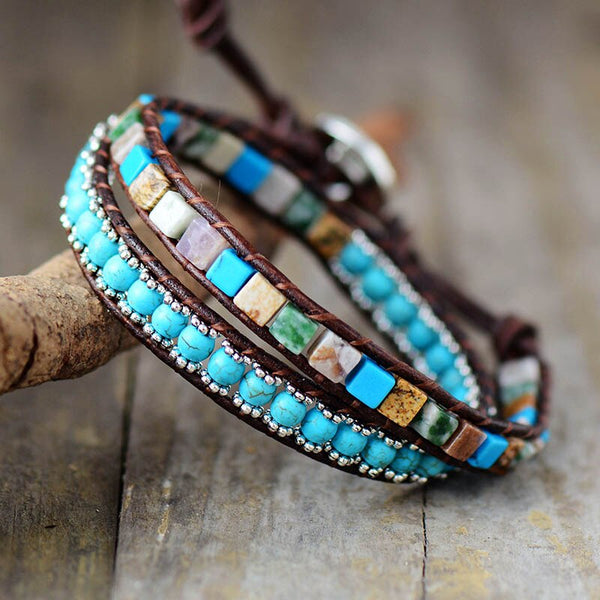 Protection Jasper 2 Wrap Bracelet