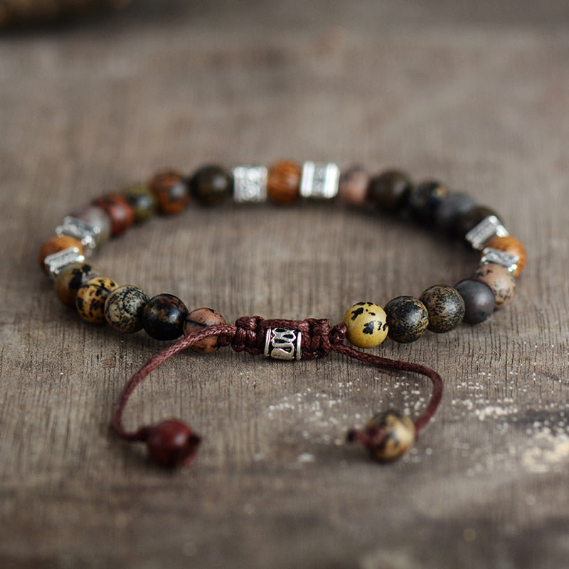 Jasper Steampunk Passion Friendship Bracelet