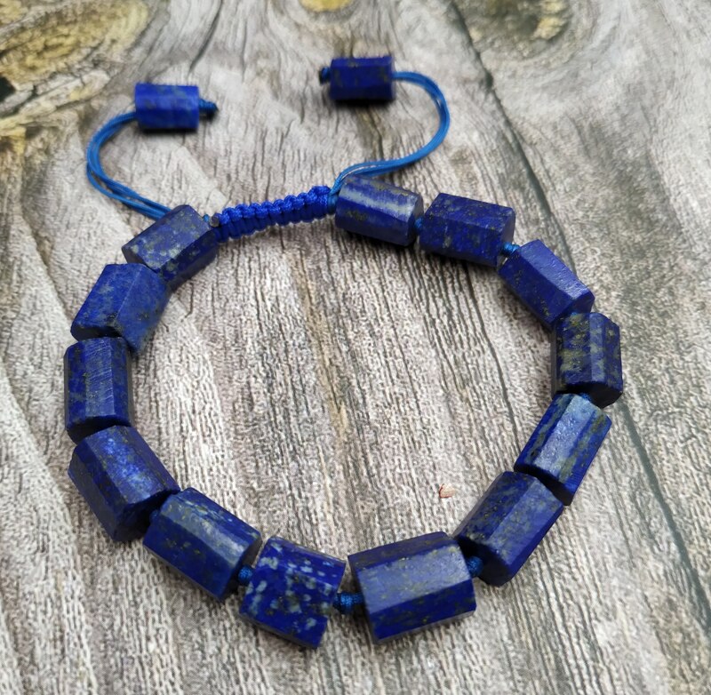 Chunky Lapis Lazuli Love Bracelet