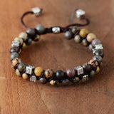 Steampunk Jasper Friendship Stability Bracelet