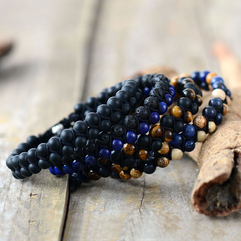 Natural Stone Corded Energy Friendship Bracelets