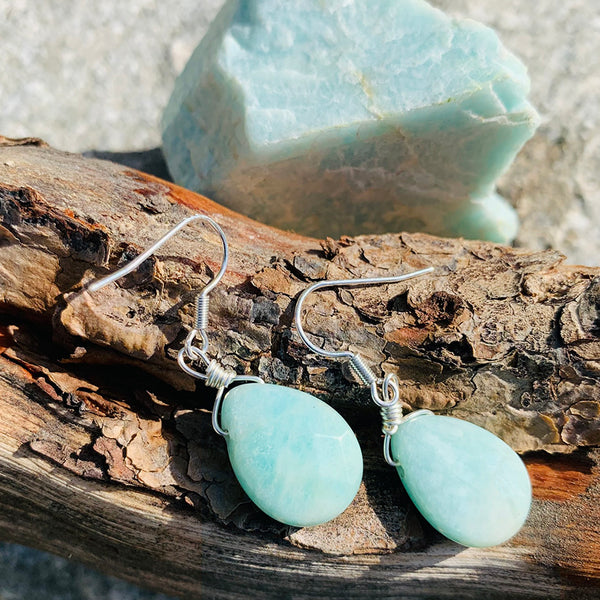 Soothing Amazonite Drop Earrings