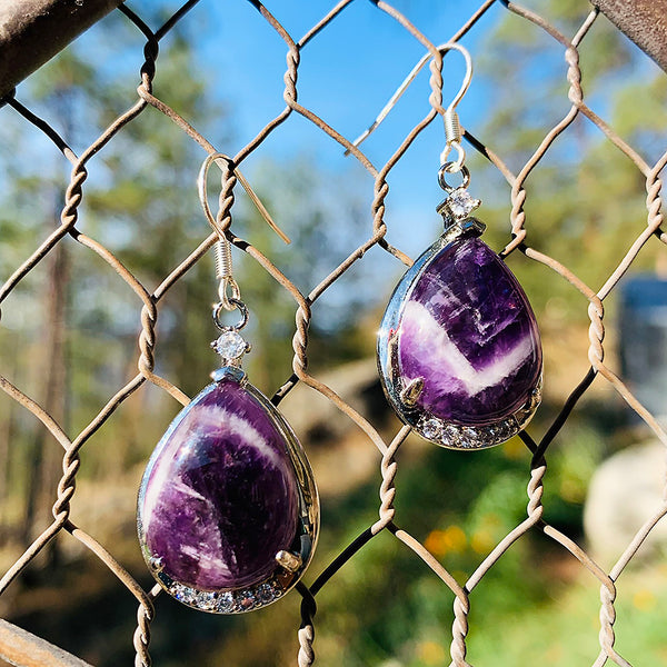 Amethyst Teardrop Earrings