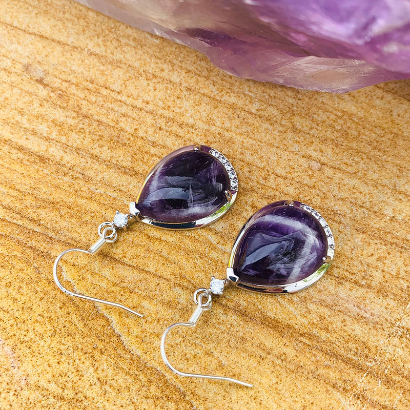 Amethyst Teardrop Earrings