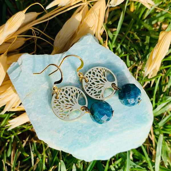 Apatite Tree of Life Earrings