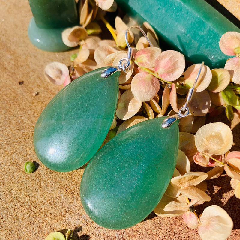 Gemstone Teardrop Earrings