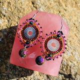 Mandala Drop Seed Bead Earrings