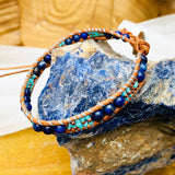 Lapis Lazuli Weave Friendship Bracelet