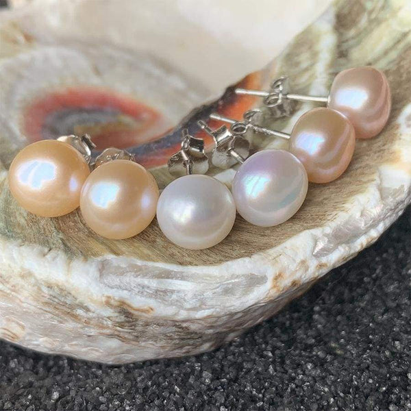 Classic Freshwater Pearl Stud Earrings