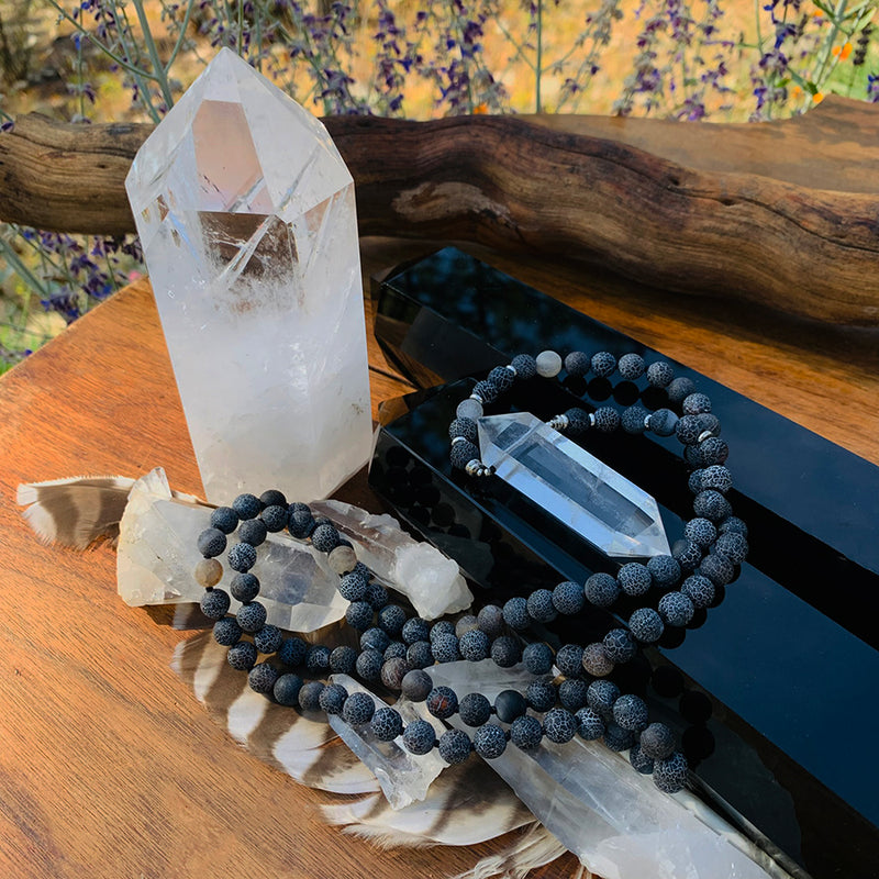 Quartz Pendant Mala Necklace