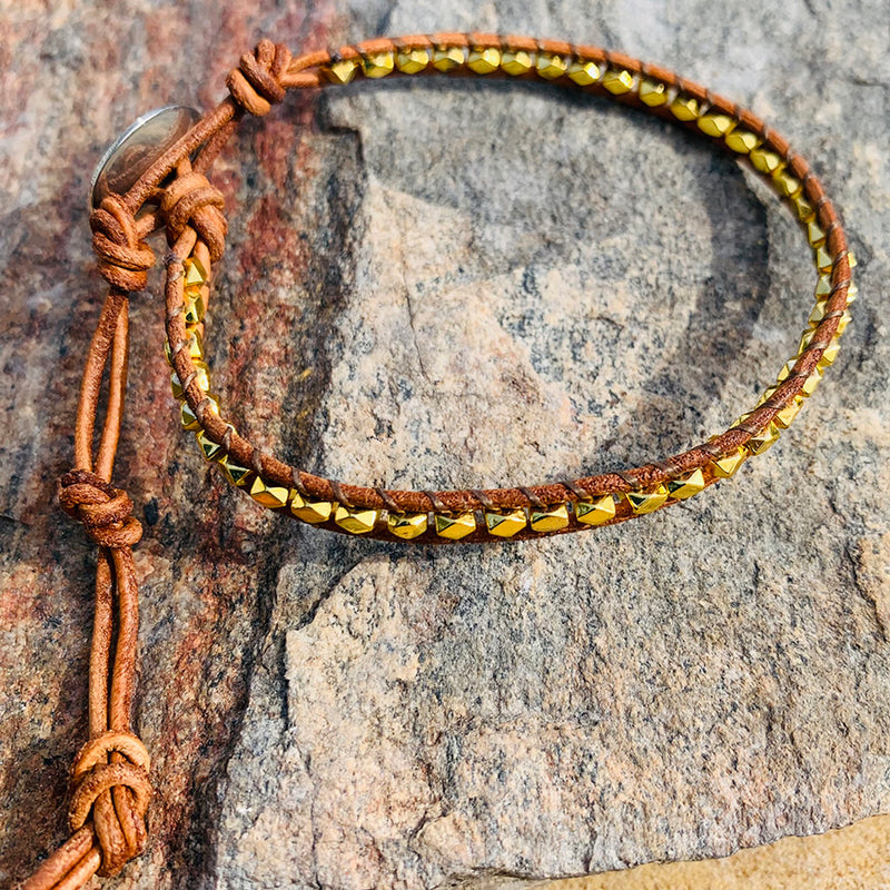 Bohemian Leather Beaded Friendship Bracelets