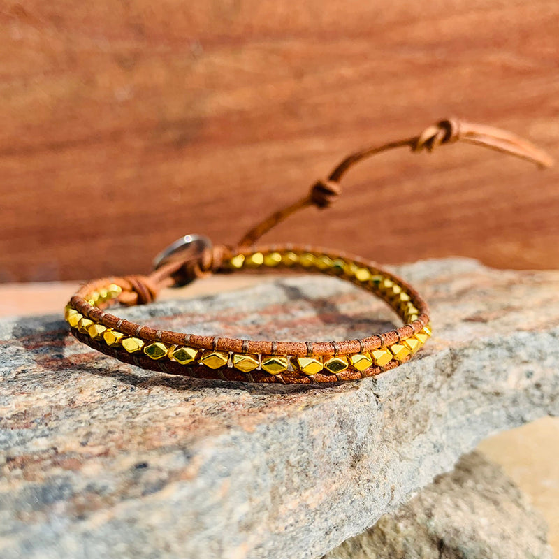 Bohemian Leather Beaded Friendship Bracelets