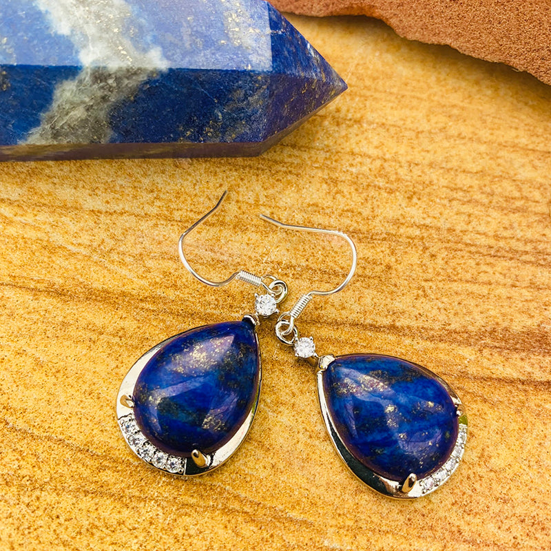 Lapis Lazuli Teardrop Earrings