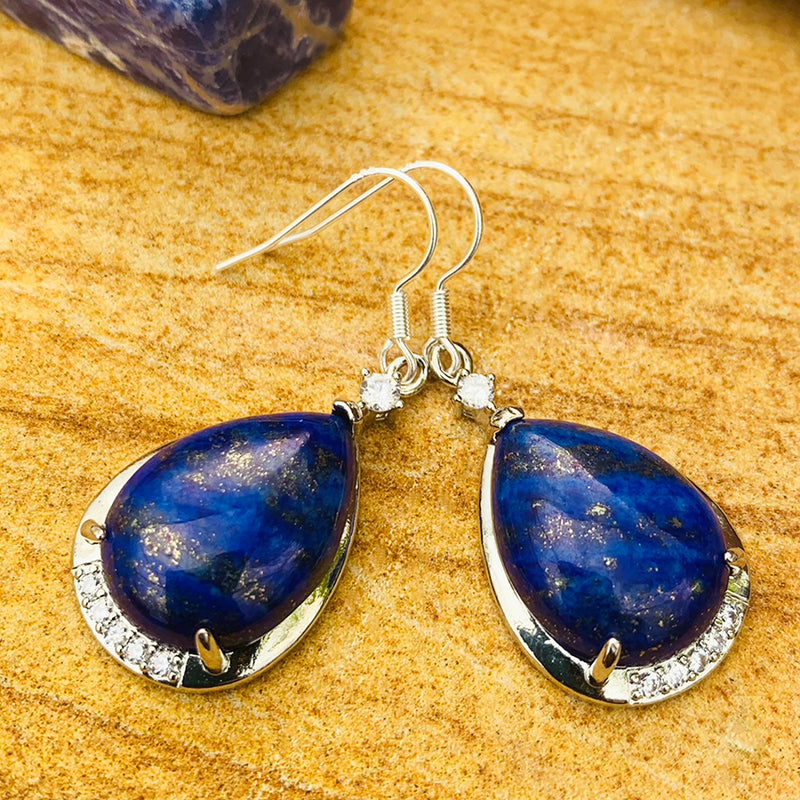 Lapis Lazuli Teardrop Earrings