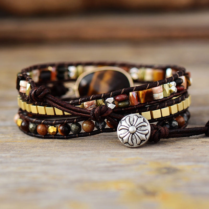 Jasper Healing 3 Wrap Bracelet