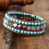 Bohemian Botswana Agate Courage Cuff Bracelet