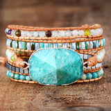 Relaxation Amazonite 5 Wrap Bracelet