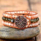 Bohemian Sunstone Energy Cuff Bracelet