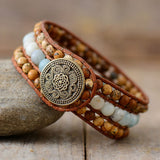 Bohemian Amazonite Calming Earth Cuff Bracelet