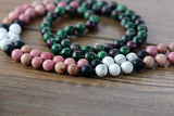 Ruby in Zoisite108 Bead Mala Tassel Necklace