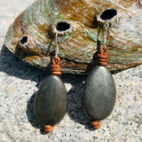 Bohemian Teardrop Pyrite Earrings