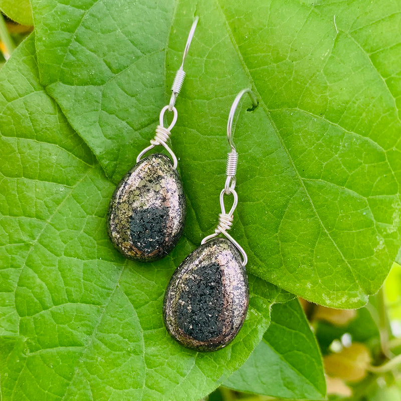 Pyrite Power Drop Earrings