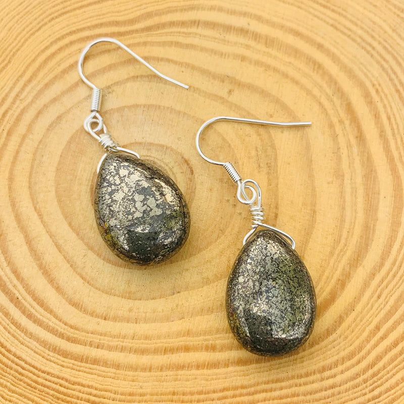 Pyrite Power Drop Earrings