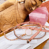 Loving Rose Quartz 5 Wrap Bracelet