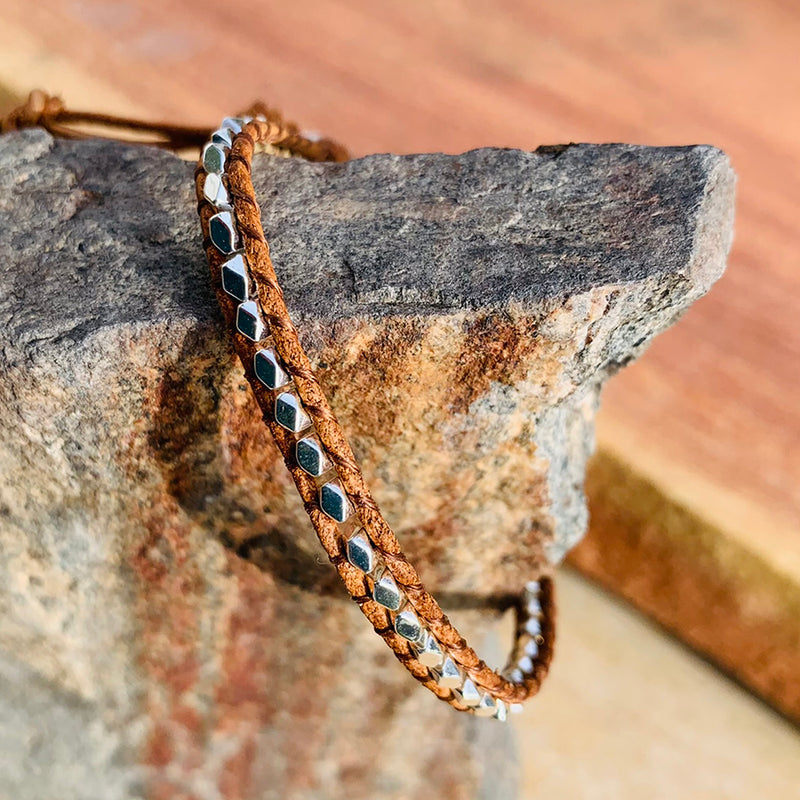 Bohemian Leather Beaded Friendship Bracelets