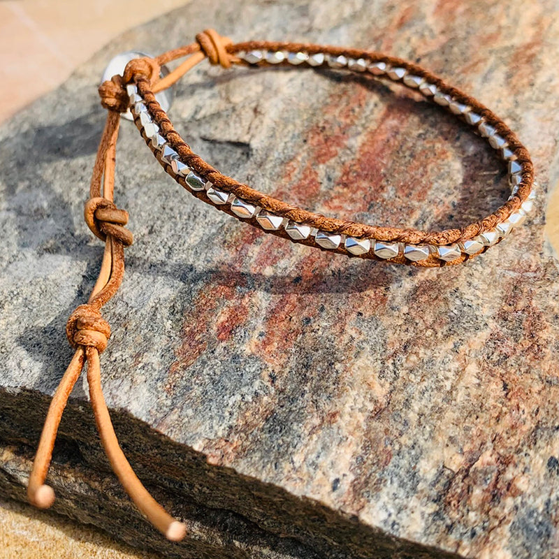 Bohemian Leather Beaded Friendship Bracelets