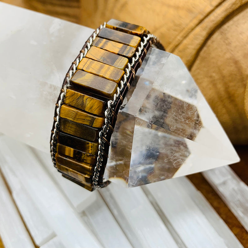 Tiger's Eye Grounding Wrap Bracelet