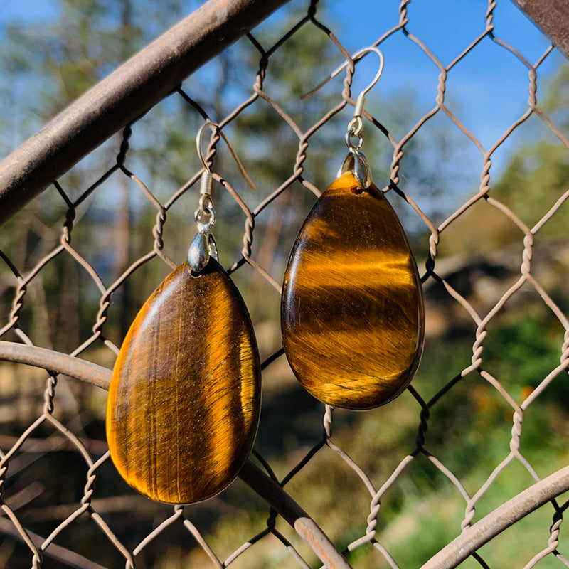 Gemstone Teardrop Earrings