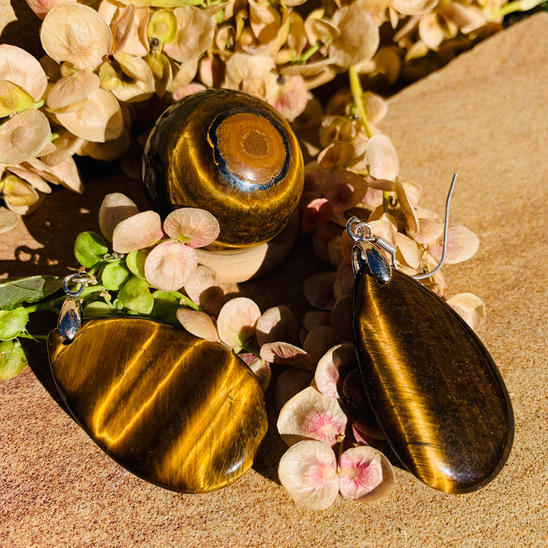 Gemstone Teardrop Earrings