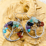 Tree Of Life Chakra Drop Earrings